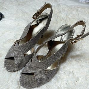 Michael Kors gold sparkly heels 8.5